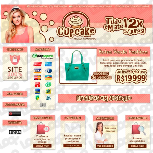 Loja de Roupas Femininas - Cupcake